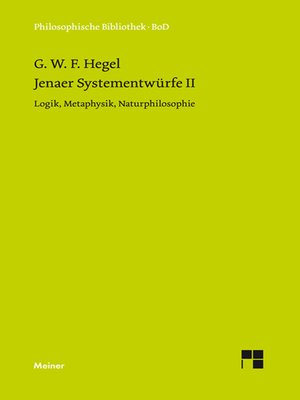 cover image of Jenaer Systementwürfe II